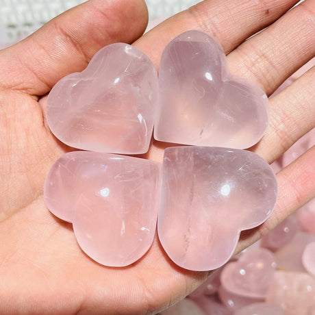 200 Pieces Pink Madagascar Rose Quartz Heart -Wholesale Crystals