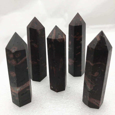 Brown Marble Point Tower 2-3.6in -Wholesale Crystals