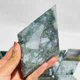 21 Pieces Large Moss Agate Rhombus Shaped -Wholesale Crystals