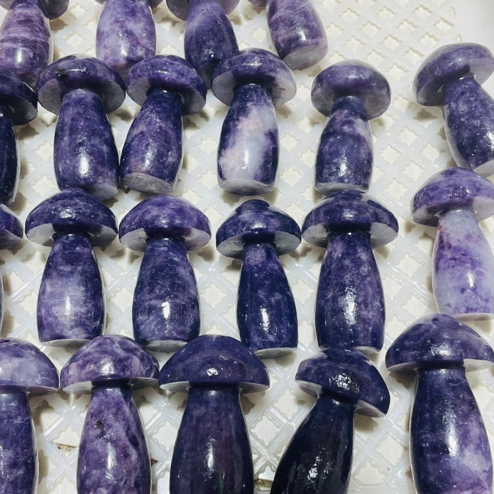 22 Pieces Lepidolite Mushrooms -Wholesale Crystals