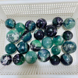 24 Pieces Feather Fluorite Sphere Ball -Wholesale Crystals