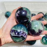 24 Pieces Feather Fluorite Sphere Ball -Wholesale Crystals