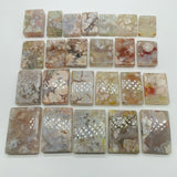 24 Pieces High Quality Sakura Flower Agate Cuboid -Wholesale Crystals