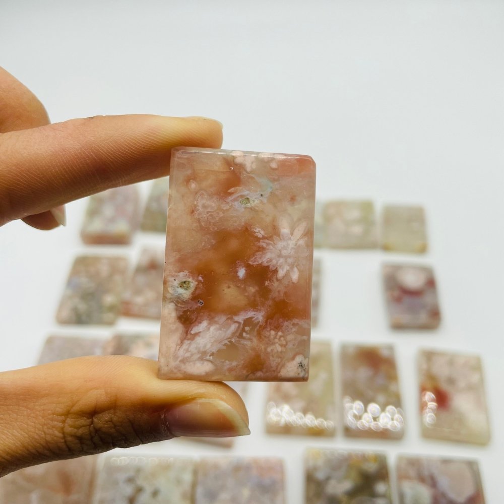 24 Pieces High Quality Sakura Flower Agate Cuboid -Wholesale Crystals