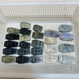 24 Pieces Mixed Stone Coffin Carving labradorite & Gold Obsidian Sunstone Fluorite -Wholesale Crystals