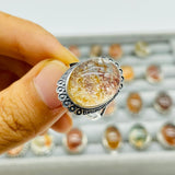 24 Pieces Sterling Silver Garden Quartz High Quality Different Styles Ring -Wholesale Crystals