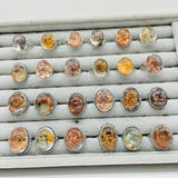 24 Pieces Sterling Silver Garden Quartz High Quality Different Styles Ring -Wholesale Crystals