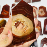 25 Pieces Beautiful Geode Carnelian Tower Points -Wholesale Crystals