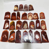25 Pieces Beautiful Geode Carnelian Tower Points -Wholesale Crystals