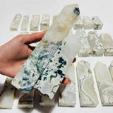 26 Pieces White Moss Agate Four-Sided Tower Points -Wholesale Crystals