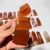 29 Pieces Fat Four-Sided Carnelian Points -Wholesale Crystals