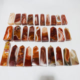 29 Pieces Fat Four-Sided Carnelian Points -Wholesale Crystals