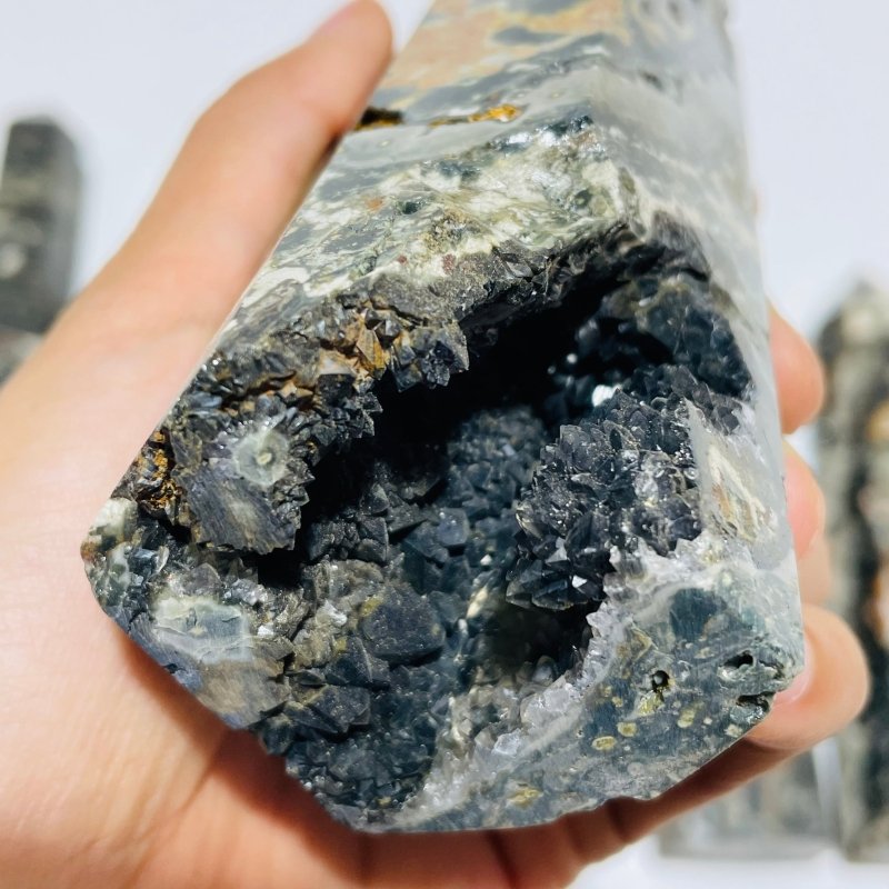 6 Pieces High Quality Grey Vein Ocean Jasper tower -Wholesale Crystals