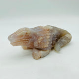 Sakura Flower Agate Crocodile Carving -Wholesale Crystals