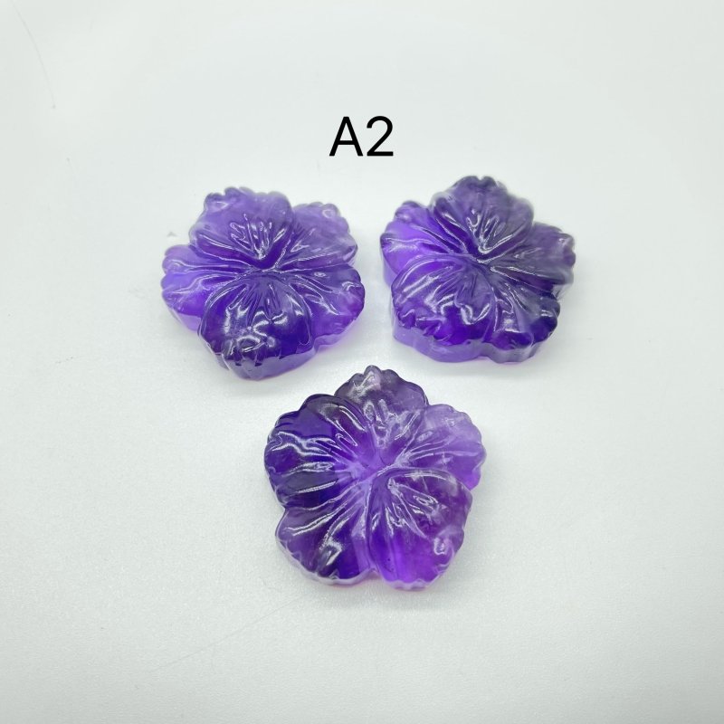 2Types Deep Purple Amethyst Flower Carving Wholesale -Wholesale Crystals