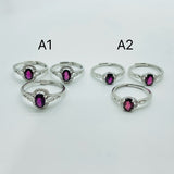 2Types Different Styles Purple Garnet Cut Faceted Ring Wholesale -Wholesale Crystals