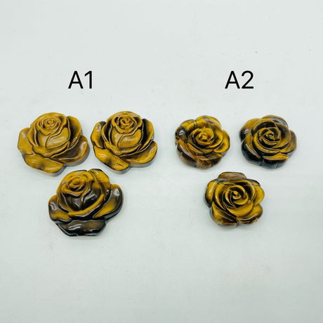2Types Tiger Eye Flower Carving Wholesale -Wholesale Crystals