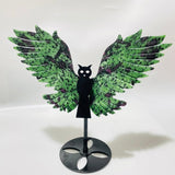 3 Pairs Beautiful Owl Carving With Stand Ocean Jasper Agate Zoisite - Wholesale Crystals