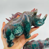3 Pieces Beautiful Large Ocean Jasper Rhino Carving -Wholesale Crystals