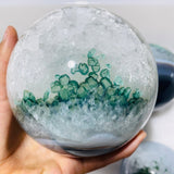 3 Pieces Unique Green Agate Spheres -Wholesale Crystals