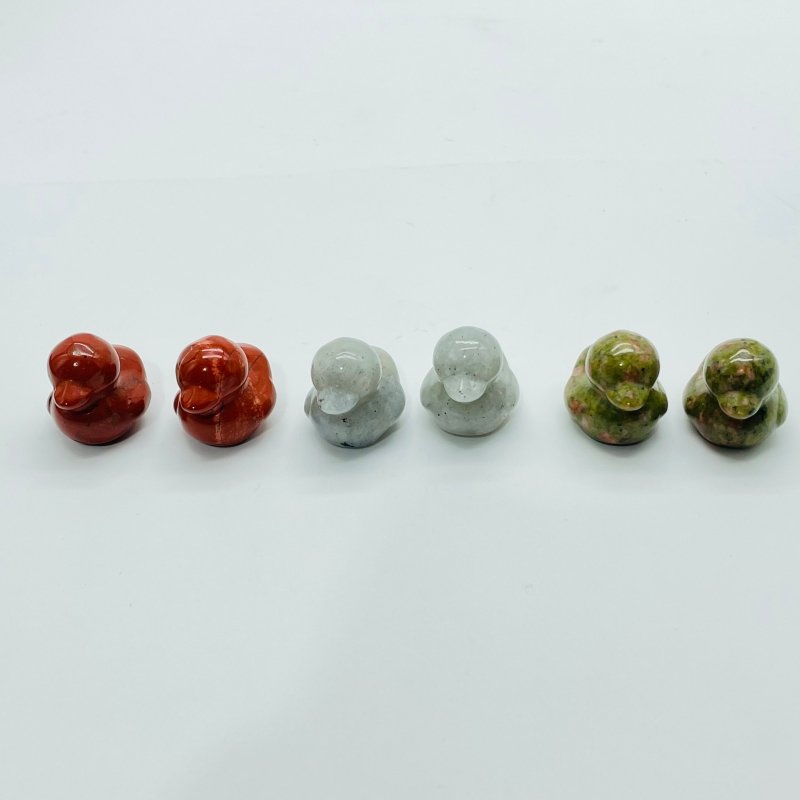 3 Types Duck Carving Wholesale Red Jasper Labradorite - Wholesale Crystals