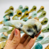 30 Pieces High Quality Caribbean Calcite Crow Skull Carving -Wholesale Crystals