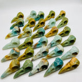 30 Pieces High Quality Caribbean Calcite Crow Skull Carving -Wholesale Crystals