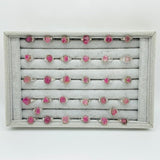 32 Pieces S925 Raw Watermelon Tourmaline Different Styles Ring -Wholesale Crystals