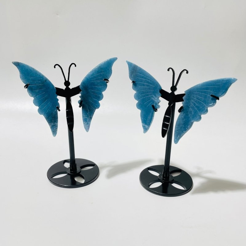 33 Pairs Beautiful Small Trolleite Butterfly Carving With Stand - Wholesale Crystals