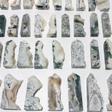 33 Pieces Geode Druzy Moss Agate Tower Points -Wholesale Crystals