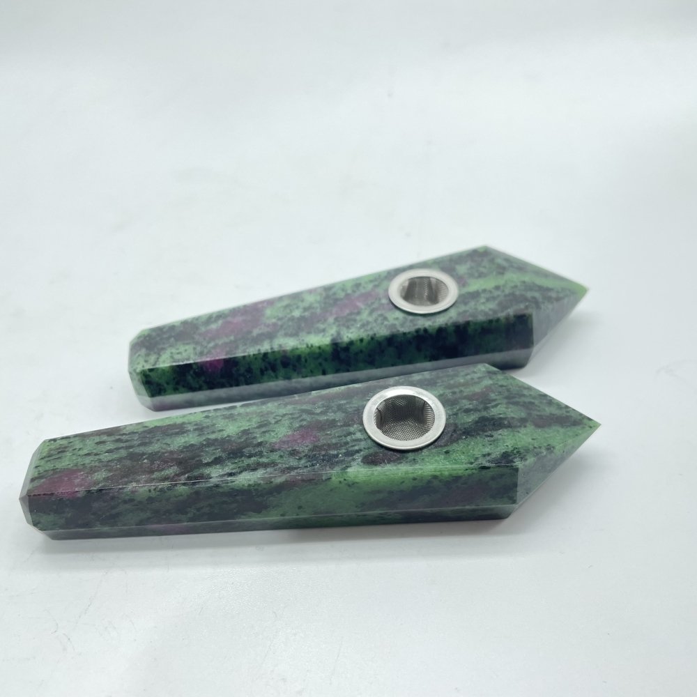 3Types Smoky Pipes Rose Quartz Ruby Zoisite Clear Quartz Smoky Pipes Wholesale -Wholesale Crystals