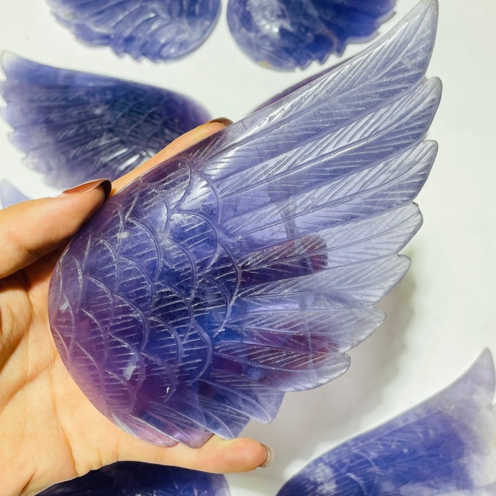 4 Pairs Large Purple Fluorite Angel Wing -Wholesale Crystals