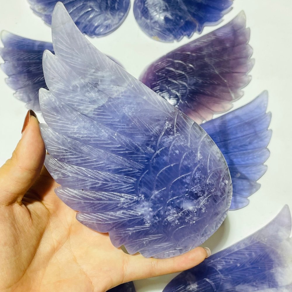 4 Pairs Large Purple Fluorite Angel Wing -Wholesale Crystals