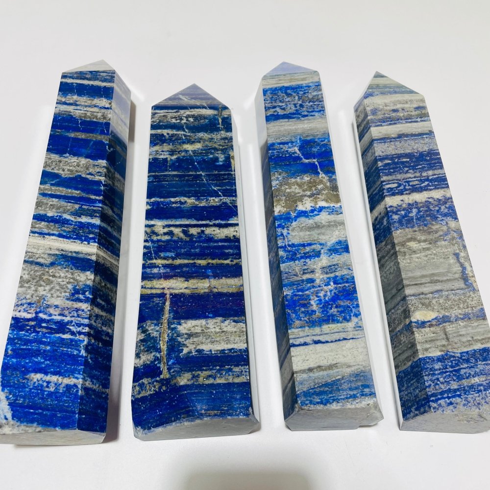 4 Pieces Lapis lazuli Large Tower Point Wholesale -Wholesale Crystals