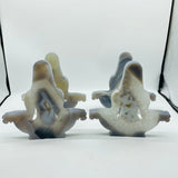 4 Pieces Large Agate Mother Earth Carving -Wholesale Crystals