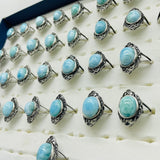 41 Pieces Beautiful Larimar Ring -Wholesale Crystals