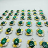 42 Pieces Malachite Charm Pendants -Wholesale Crystals