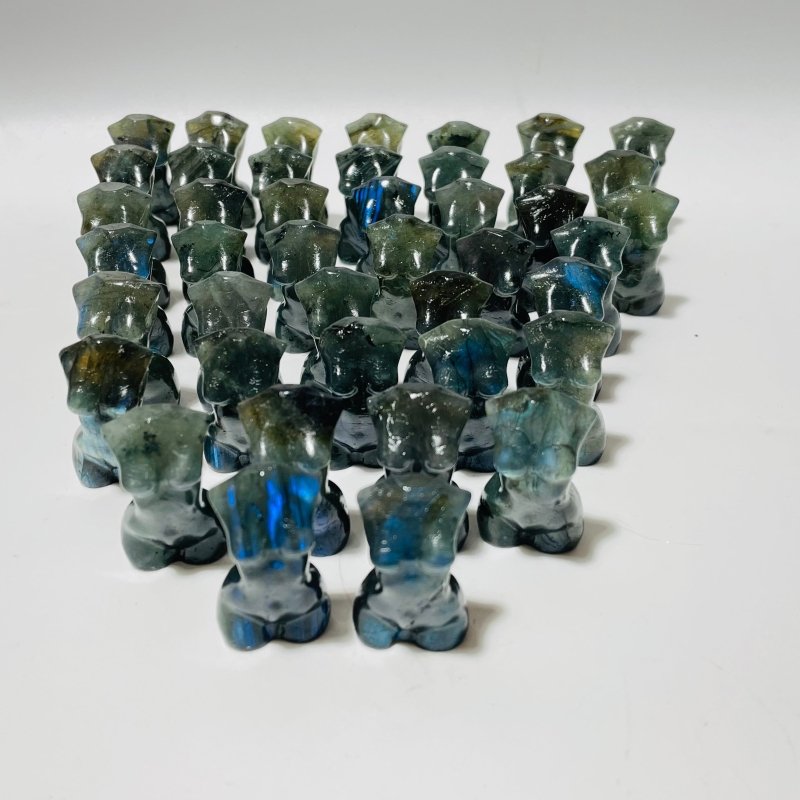 43 Pieces Mini Labradorite Goddess Carving -Wholesale Crystals