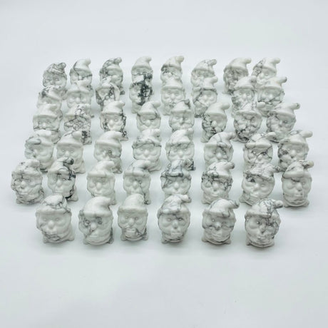 46 Pieces Howlite Christmas Santa Claus Carving Clearance(defective) - Wholesale Crystals