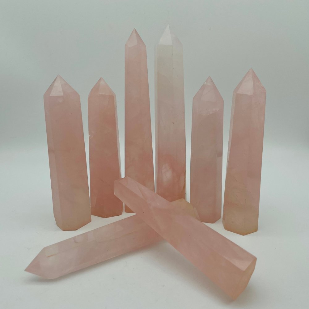 4.7-7in Rose Quartz Crystal Points Tower Wholesale -Wholesale Crystals