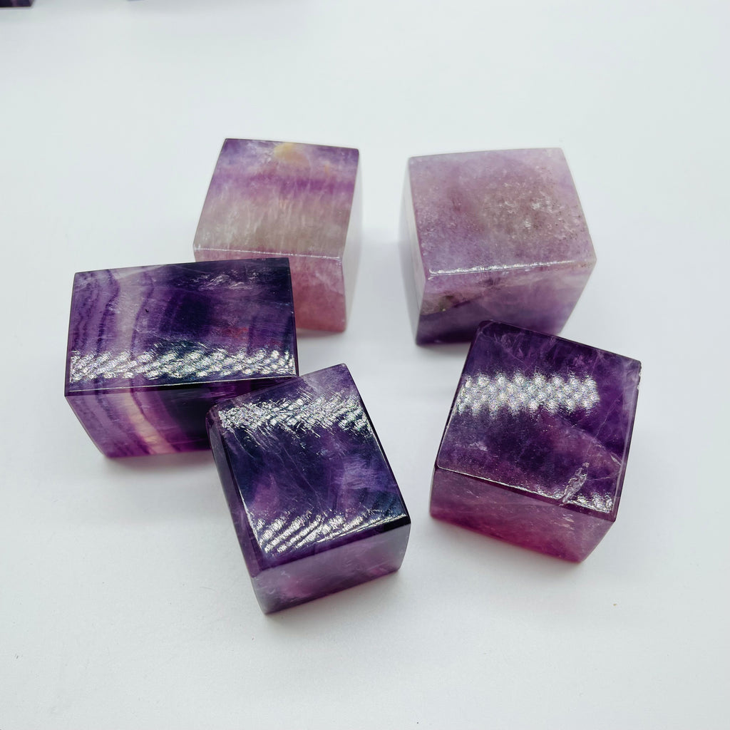 High Quality Purple Rainbow Fluorite Cube Wholesale -Wholesale Crystals