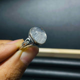 30 Pieces S925 High Grade Blue Angel Feather Quartz Ring -Wholesale Crystals