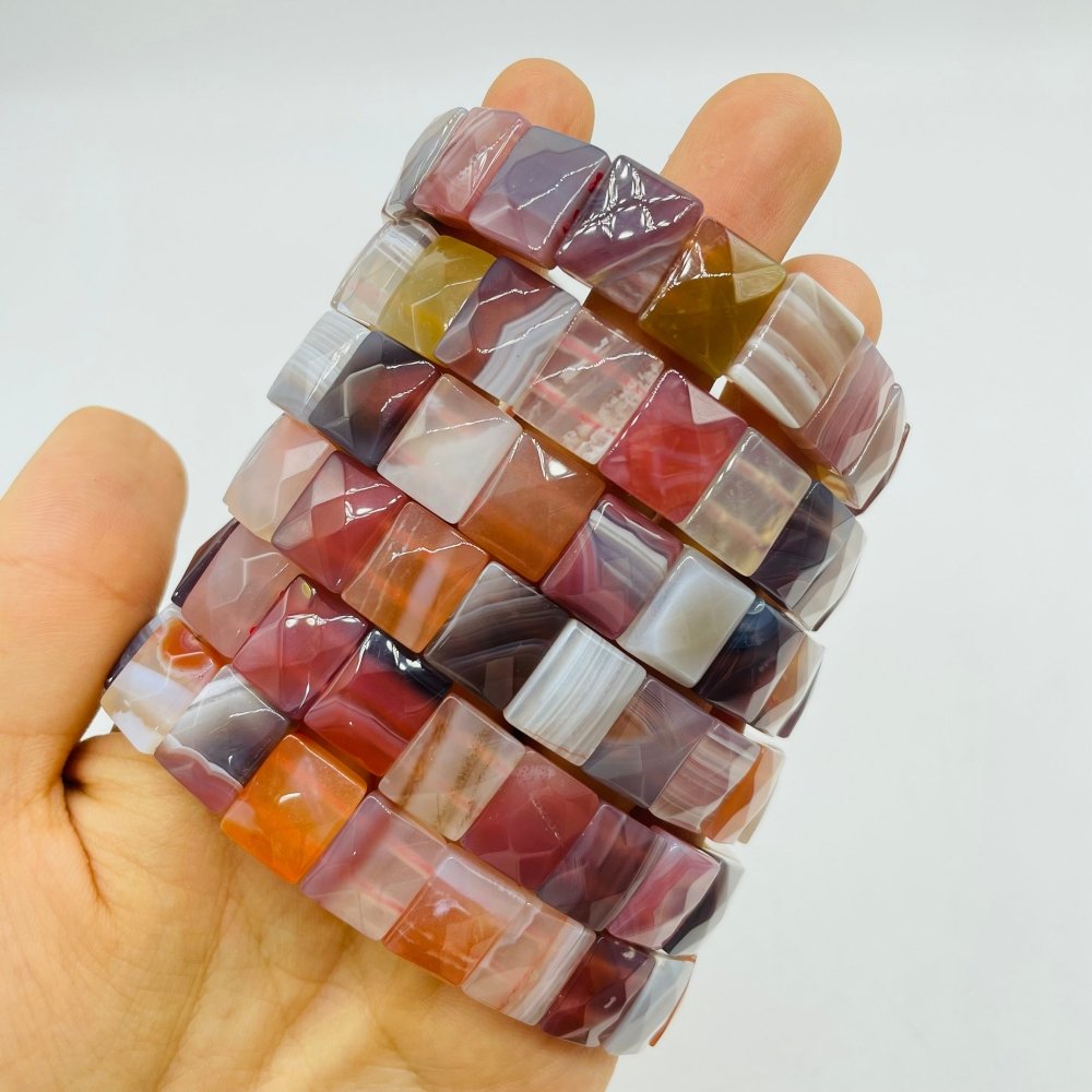 High Quality Red Stripe Agate Square Bracelet Wholesale -Wholesale Crystals