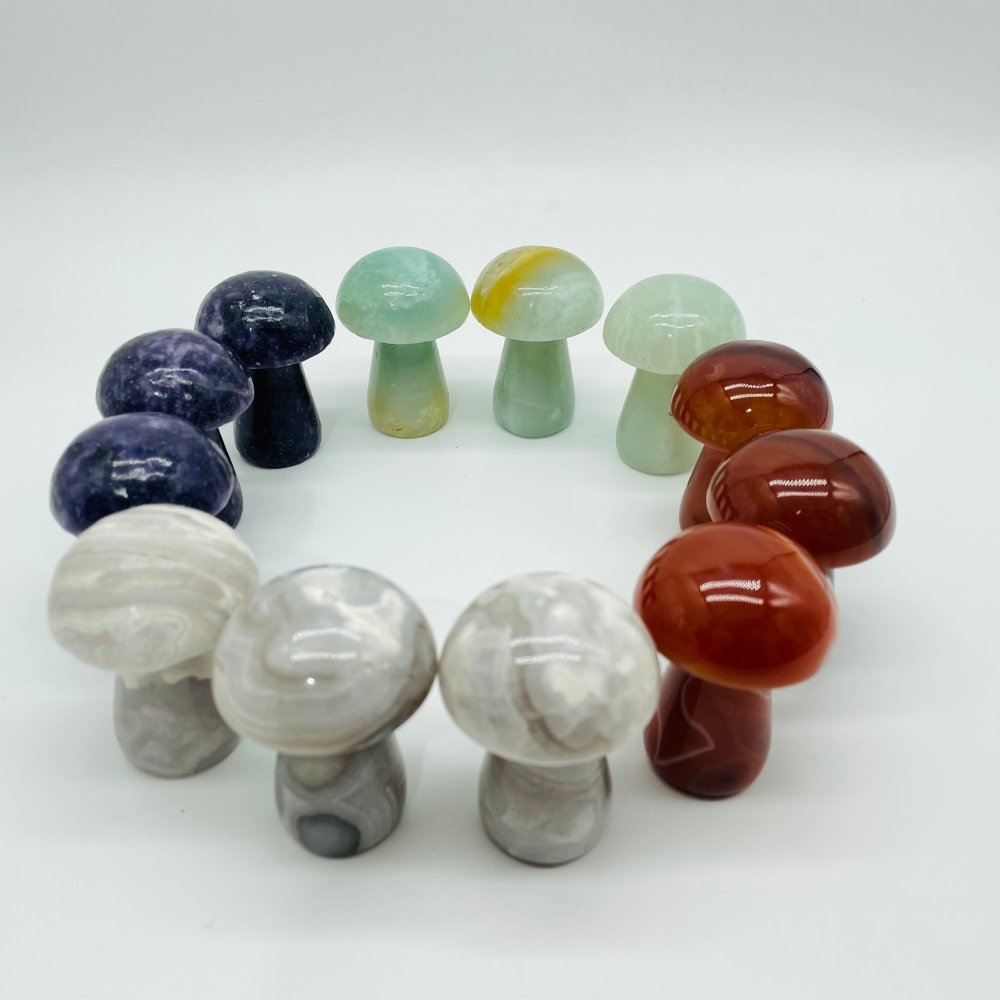 4Types Mushroom Lepidolite & Caribbean Carnelian Wholesale -Wholesale Crystals