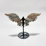 5 Pairs Beautiful Angel Wing With Stand Crazy Agate Golden Hematoid Quartz -Wholesale Crystals