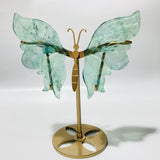 5 Pairs Butterfly Wing Carving With Stand Morocco Agate Moonstone - Wholesale Crystals