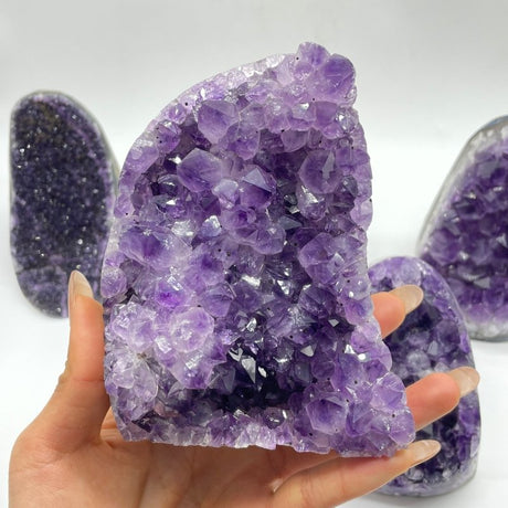 5 Pieces Beautiful Amethyst Clusters Geode -Wholesale Crystals