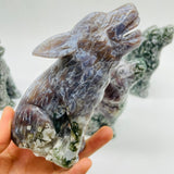 5 Pieces High Quality Large Ocean Jasper Wolf Carving -Wholesale Crystals