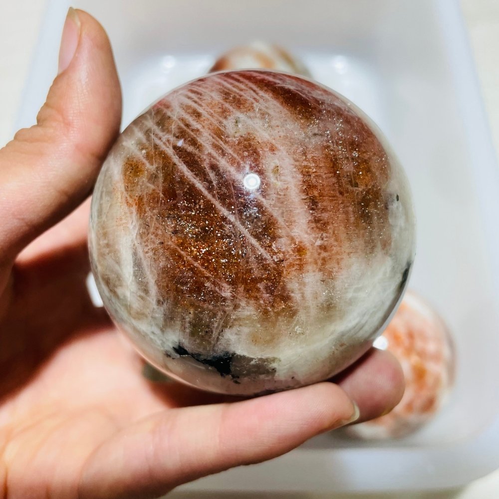 5 Pieces High Quality Sunstone Spheres -Wholesale Crystals