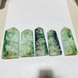 5 Pieces Large Feather Fluorite Four-Sided Tower Points -Wholesale Crystals